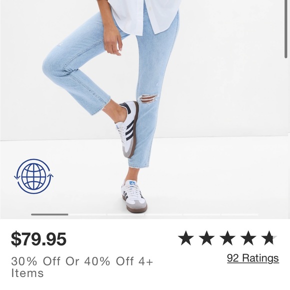 Gap Slim Straight Light Wash Jeans - Picture 2 of 11